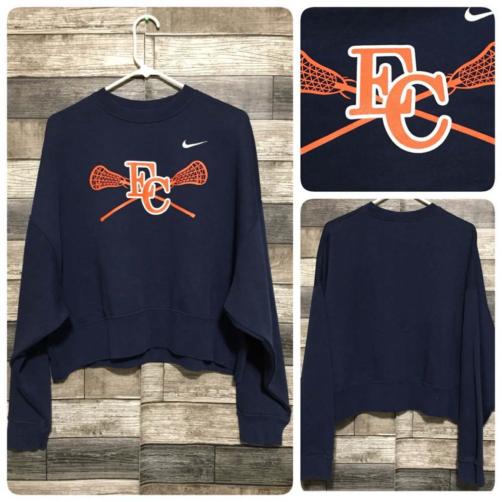 Nike Oversized Crop Sweatshirt Eastside Crusaders Lacrosse Sweatshirt Women’s S
